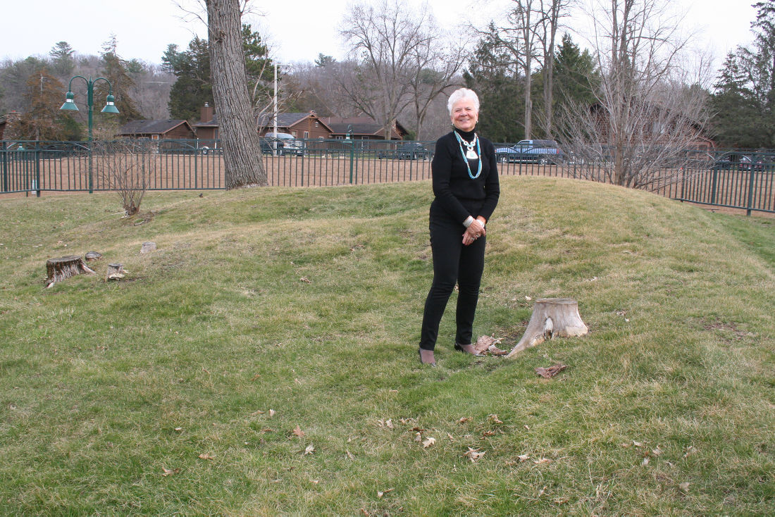 Kay Macesey and mound